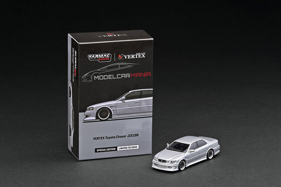 1:64 Tarmac Works VERTEX Toyota Chaser JZX100 Silver Metallic 2022 HK Toycar Salon Special Edition  T64G-007-SL