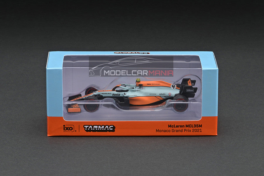 1:64 Tarmac Works McLaren MCL35M Monaco Grand Prix 2021 #4 Lando Norris T64G-F040-LN1