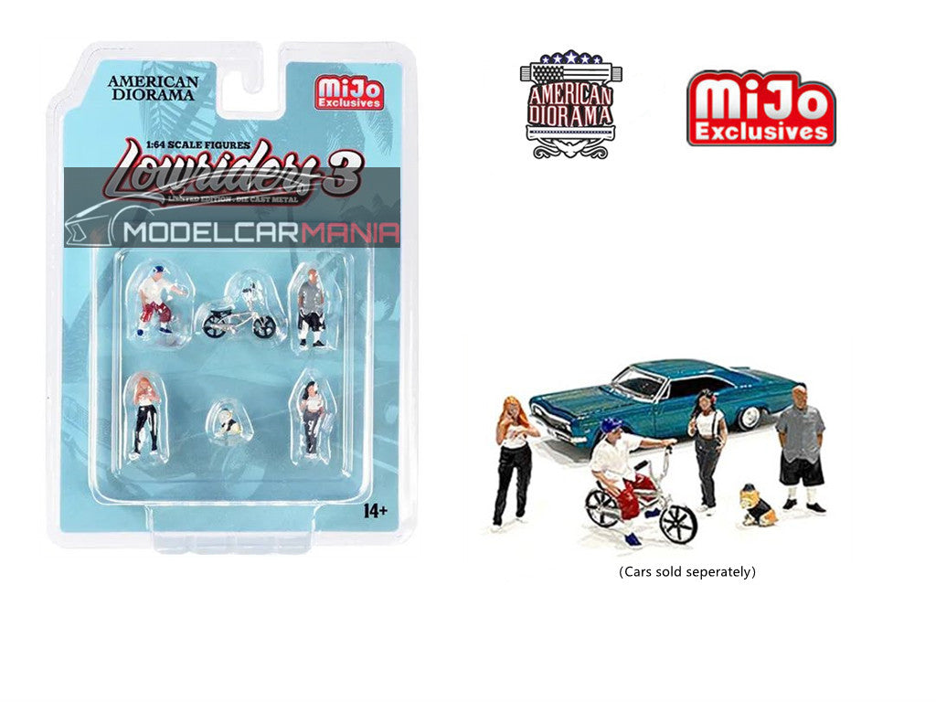 American Diorama 1:64 Mijo Exclusive Low Rider 3 Set Limited Edition AD-76480MJ