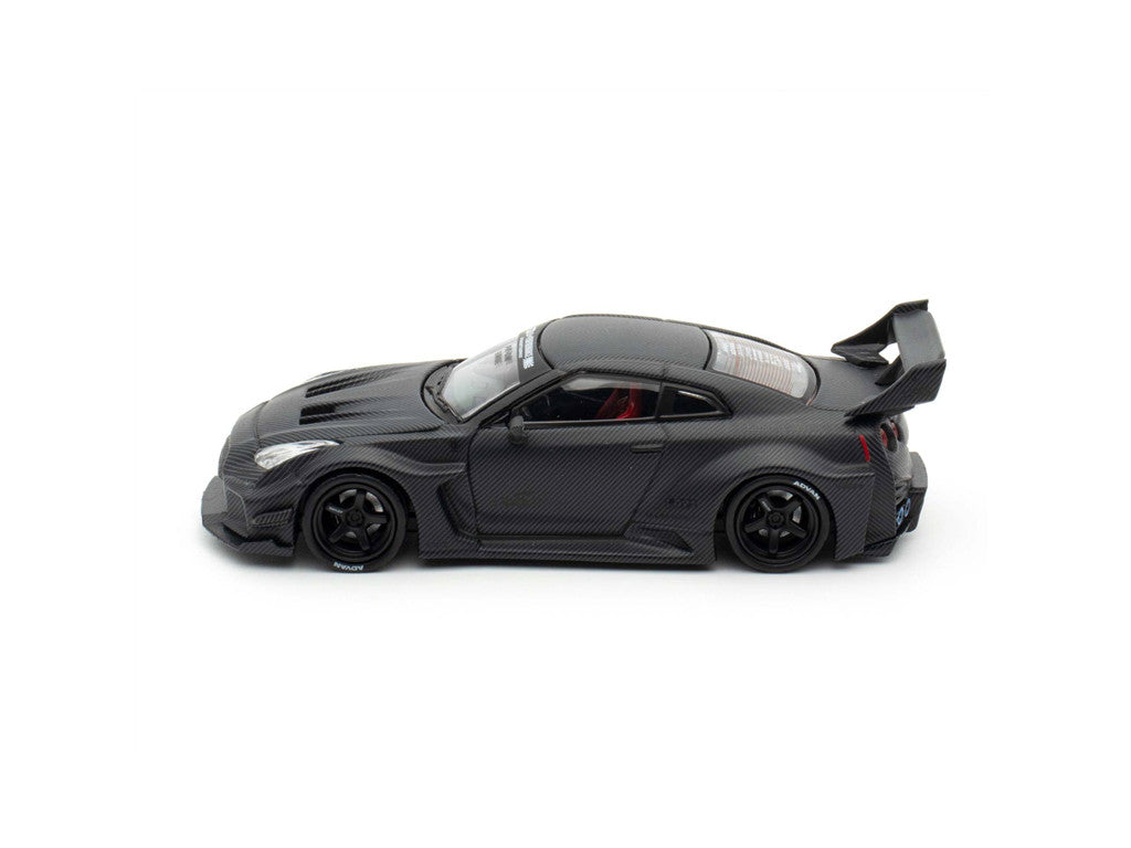 INNO64 1:64 NISSAN GT-R (R35) LBWK SUPER SILHOUETTE 35GT-RR Black Carbon Limited Edition IN64-LBWKR35-FC