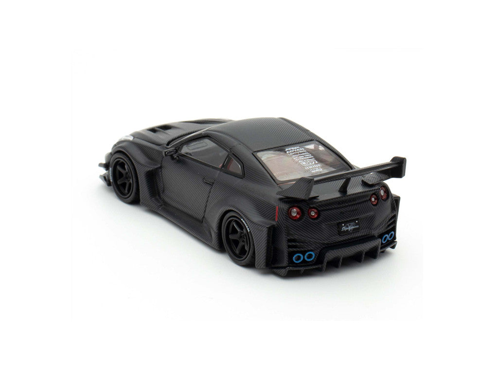 INNO64 1:64 NISSAN GT-R (R35) LBWK SUPER SILHOUETTE 35GT-RR Black Carbon Limited Edition IN64-LBWKR35-FC