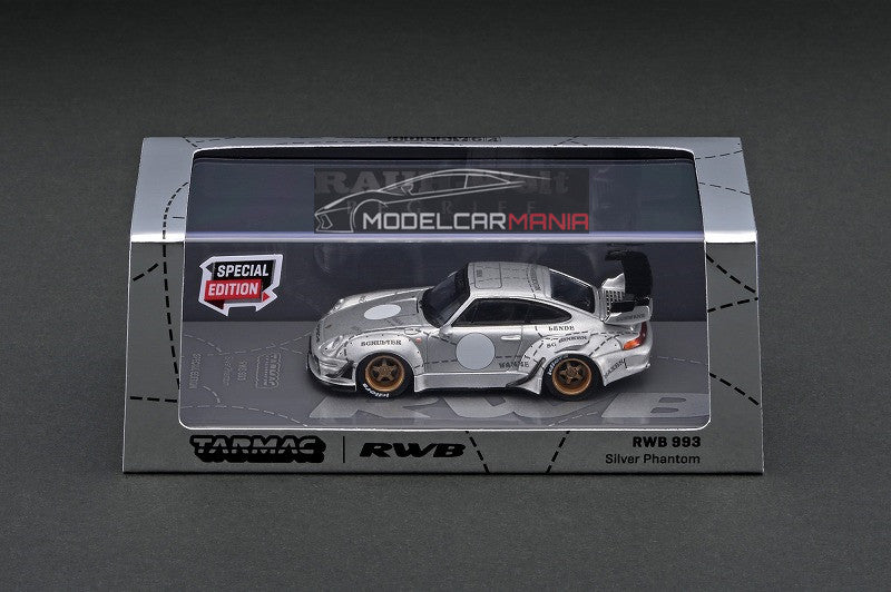 1:64 Tarmac Works RWB 993 Silver Phantom CHINA Special Limited Edition T64-017-JC