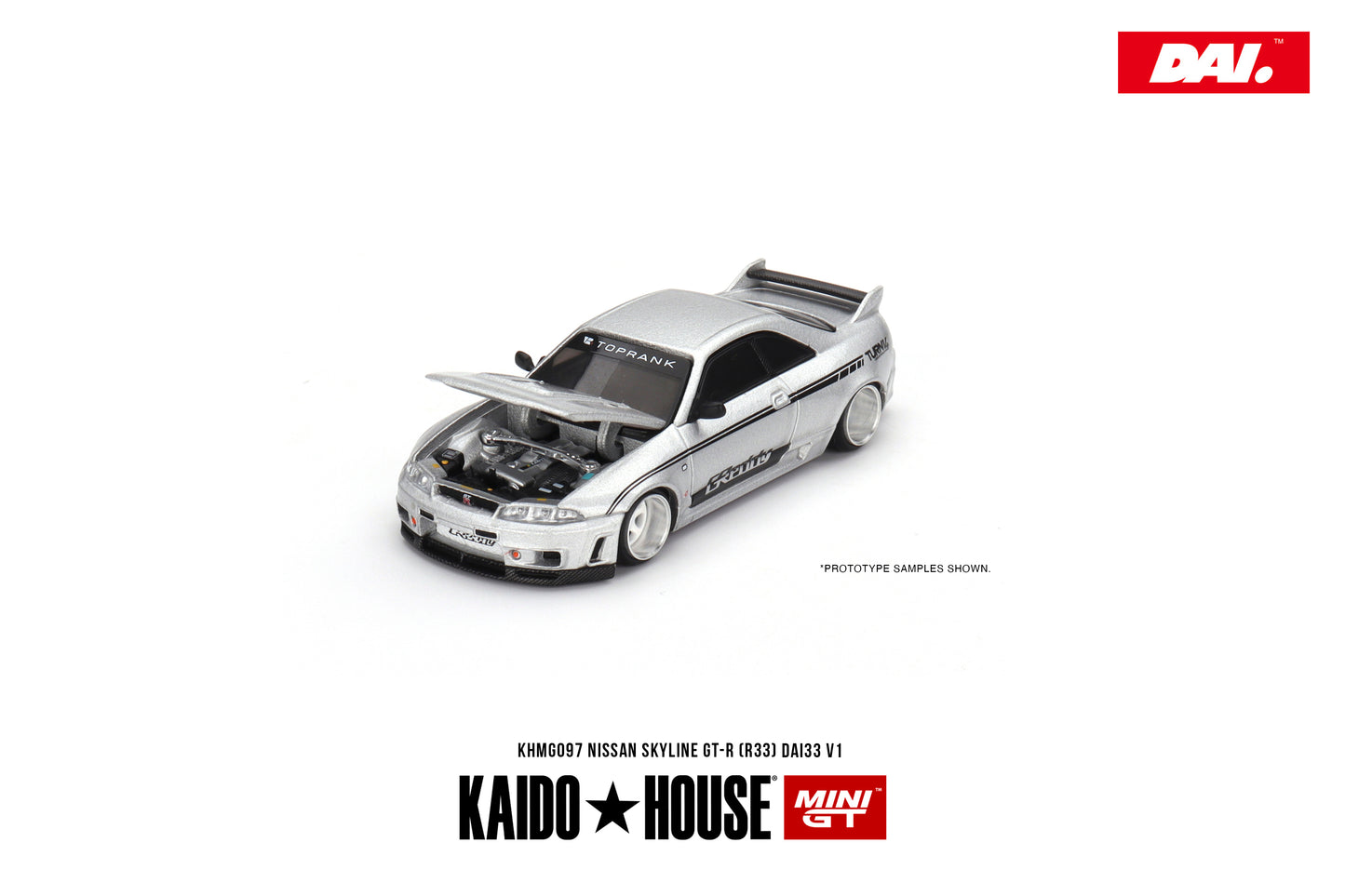 1/64 Kaido House x Mini GT Nissan Skyline GT-R (R33) DAI33 V1 Limited Edition KHMG097