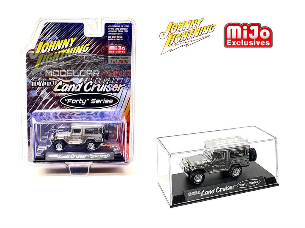 1:64 Johnny Lightning 1980 Toyota Land Cruiser “Forty ” Series CHROME With Showcase Limited Edition JLCP7367