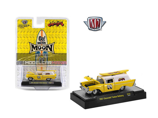 M2 Machines 1:64 Auto-Thentics Hobby Exclusives 1957 Chevy Sedan Delivery Mooneyes Surf Limited Edition 31500-HS18