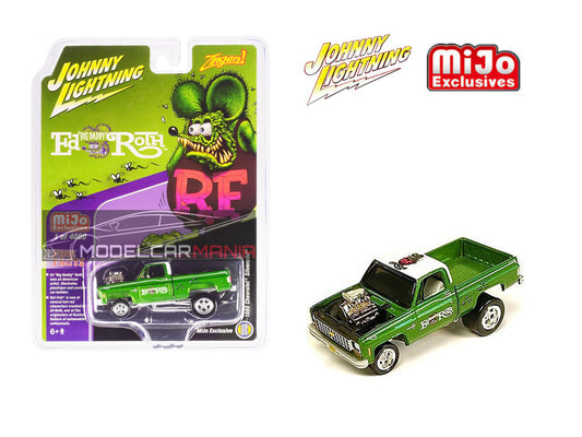 1:64 Johnny Lightning 1980 Chevy Silverado Rat Fink Zinger Limited Edition JLCP7371