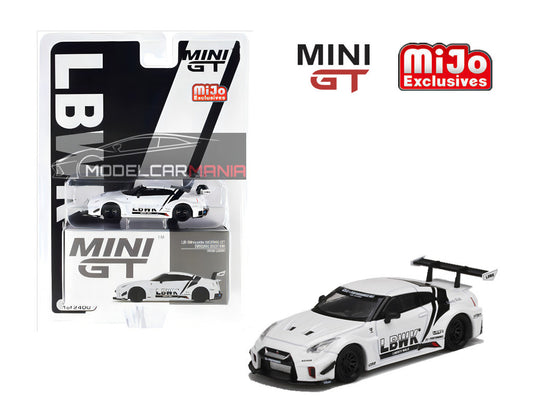 Mini GT 1:64 LB-Silhouette WORKS GT NISSAN 35GT-RR Ver. 2 - White #209 Limited Edition mgt00209