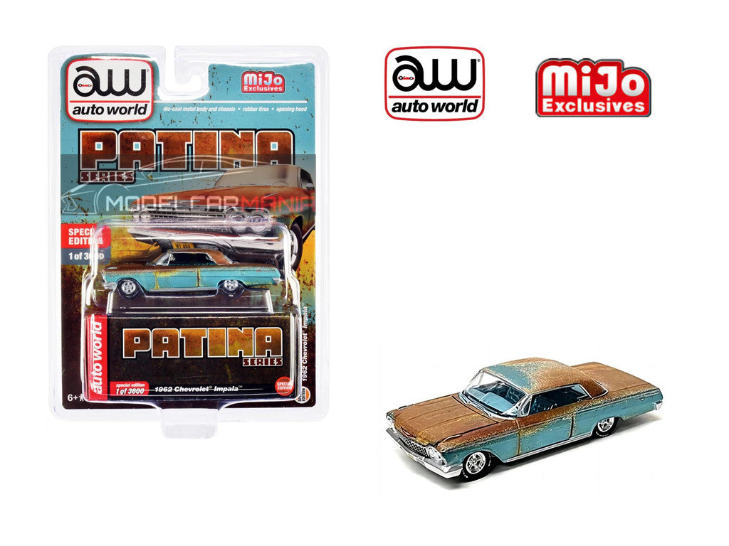 Auto World 1:64 1962 Chevrolet Impala Hard Top (Patina Rust) Limited Edition CP7935