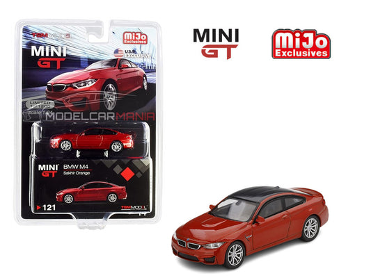 1:64 Mini GT #121 BMW M4 (F82) (Sakhir Orange) Limited Edition mgt00121