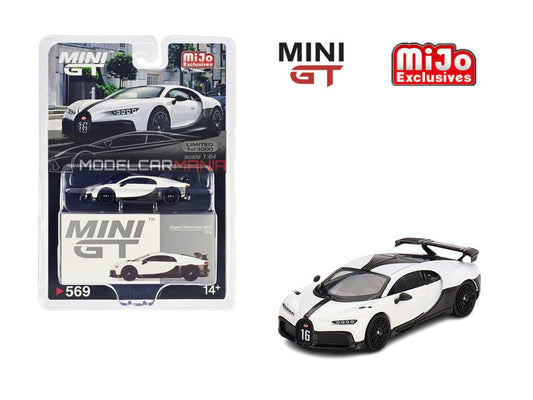 1/64 Mini GT #569 Bugatti Chiron Pur Sport White Limited Edition mgt00569