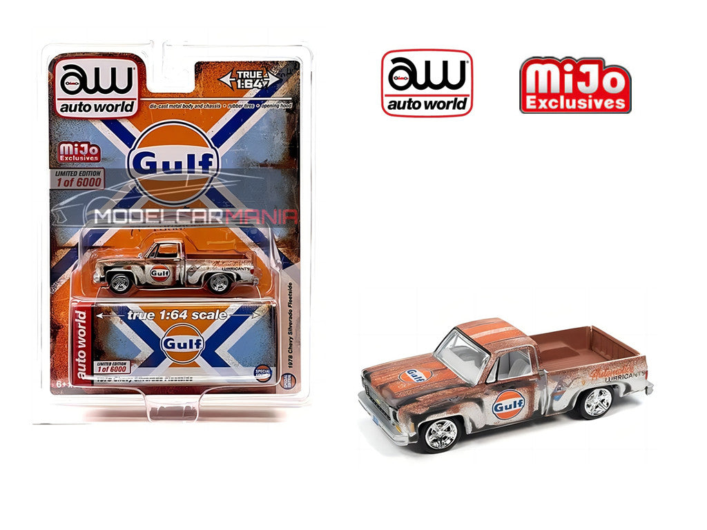 Auto World 1:64 1978 Chevrolet Silverado GULF (Patina Rust) Limited Edition CP7936