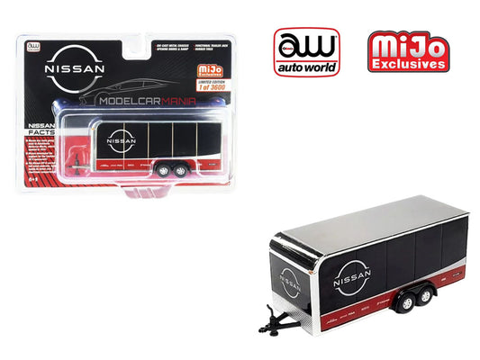 Auto World 1:64 Mijo Exclusive Nissan Enclosed Trailer Limited Edition CP7800