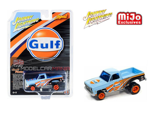 1:64 Johnny Lightning 1980 Chevy Silverado Gulf Zinger Limited Edition JLCP7370