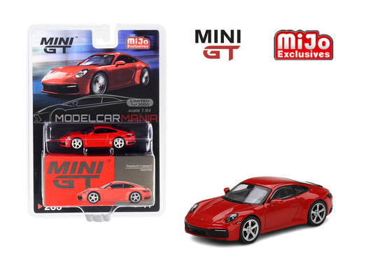 1/64 Mini GT #283 Porsche 911 (992) Carrera S Guard Red Limited Edition mgt00283