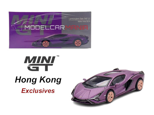 1/64 Mini GT #588 Lamborghini Sián FKP 37 - Matte Viola SE30 - Hong Kong Exclusive Limited Edition mgt00588