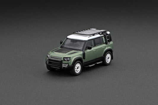 1:64 Tarmac Works  2021 Land Rover Defender 110 Green Metallic Limited Edition T64G-020-GR