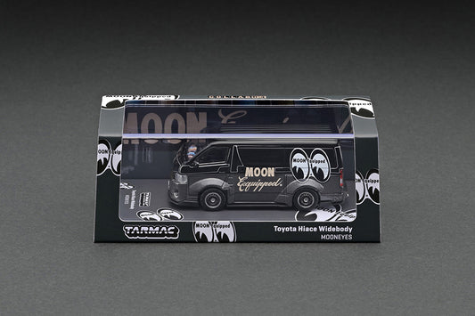 Tarmac Works 1/64 Toyota Hiace Widebody - Mooneyes Black - COLLAB64  T64-038-ME2