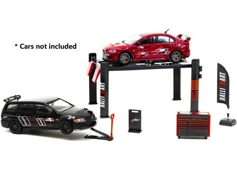 Tarmac Works 1:64 Accessories Garage Tools Set Ralliart  T64A-001-RLA