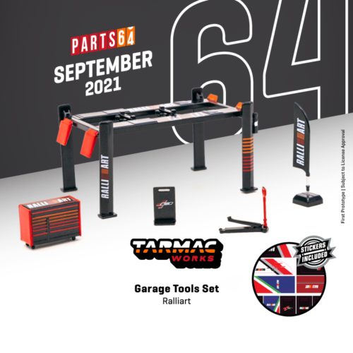 Tarmac Works 1:64 Accessories Garage Tools Set Ralliart  T64A-001-RLA